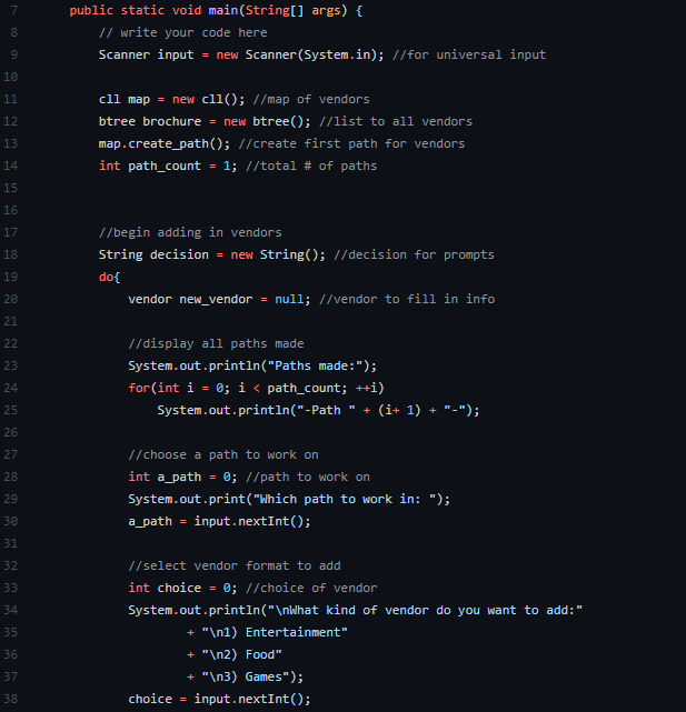 Part of the source code